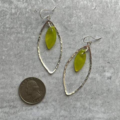Citron Marquise Earrings- one of a kind