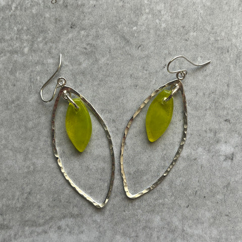 Citron Marquise Earrings- one of a kind