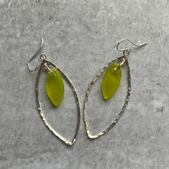 Citron Marquise Earrings- one of a kind
