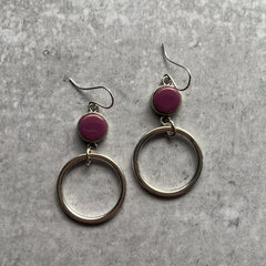 Dusty Rose Juanita Earrings- Silver & Gold Available