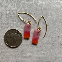 Pink Coral Earrings- one of a kind
