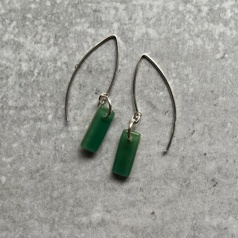 Moss Bar Earrings- one of a kind