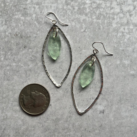 Mint Marquise Earrings- one of a kind