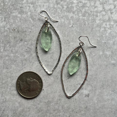 Mint Marquise Earrings- one of a kind