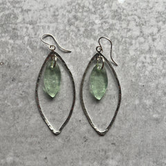 Mint Marquise Earrings- one of a kind