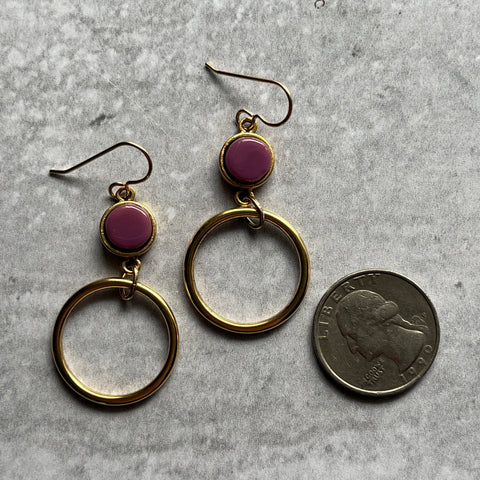 Dusty Rose Juanita Earrings- Silver & Gold Available