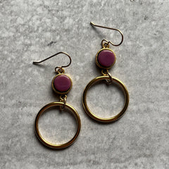 Dusty Rose Juanita Earrings- Silver & Gold Available