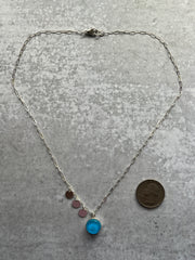Iridized Aqual Ella Necklace- 3 Available