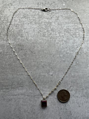 Swirly Maroon Ivy Necklace- One of a Kind