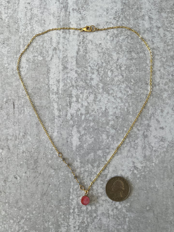 Coral & Labradorite Necklace- One of a Kind