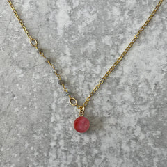 Coral & Labradorite Necklace- One of a Kind