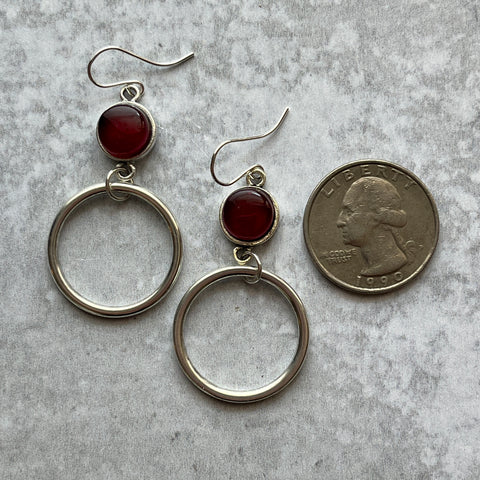 Cherry Red Juanita Earrings- One of a kind