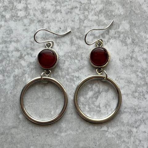 Cherry Red Juanita Earrings- One of a kind