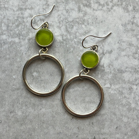 Citron Juanita Earrings- One of a kind