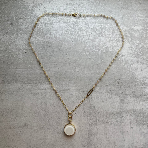 White Fluorite Necklace- One of a Kind