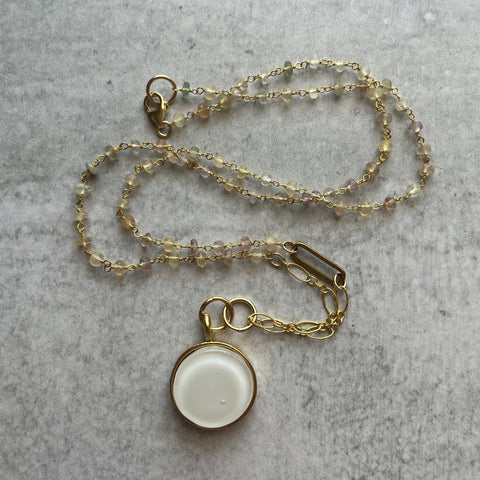 White Fluorite Necklace- One of a Kind