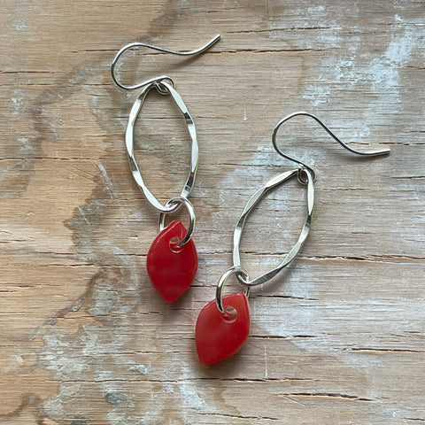 Coral Piper Earrings- One of a Kind