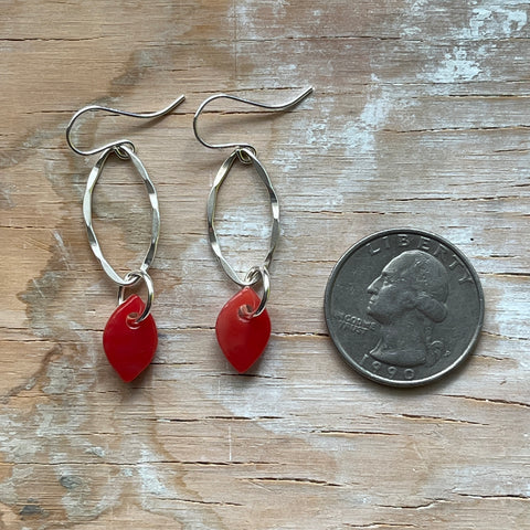 Coral Piper Earrings- One of a Kind