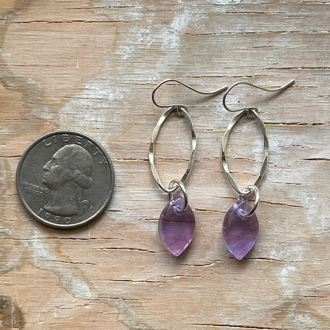 Lavender Piper Earrings- One of a Kind