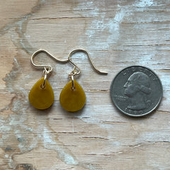 Mustard Drop Earrings- One of a Kind