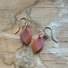 2 Tone Peach Earrings- One of a Kind