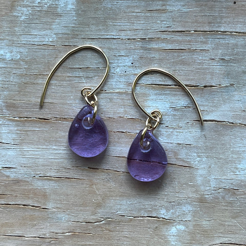 Lavender Drop Earrings- One of a Kind