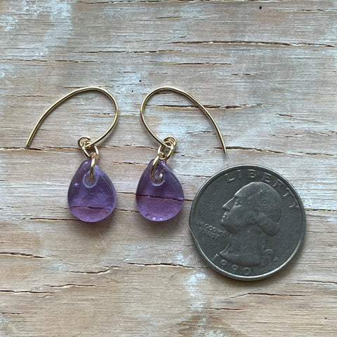 Lavender Drop Earrings- One of a Kind
