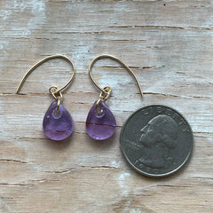 Lavender Drop Earrings- One of a Kind