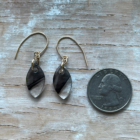 Black & Clear Earrings- One of a Kind