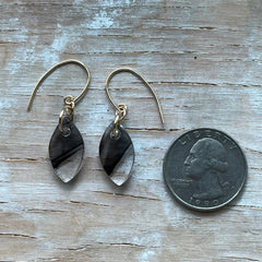 Black & Clear Earrings- One of a Kind