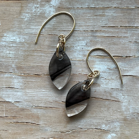 Black & Clear Earrings- One of a Kind