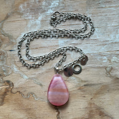 Peach Necklace & Earring Set- One of a Kind