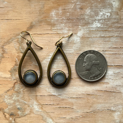 Grey Cameo Earrings- 2 pairs available!