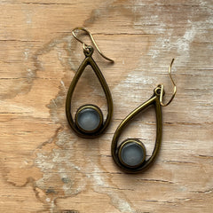 Grey Cameo Earrings- 2 pairs available!