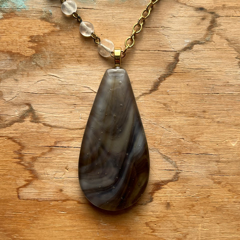 Swirly Brown Necklace- One of a Kind