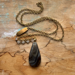 Swirly Brown Necklace- One of a Kind