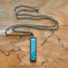 Blue Stringer Necklace- One of a Kind