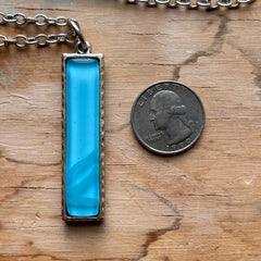 Blue Stringer Necklace- One of a Kind
