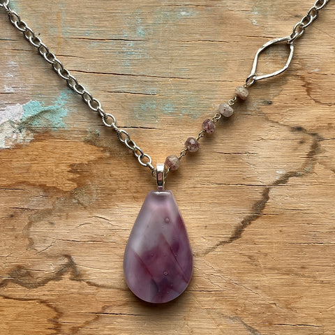 Strawberry Quartz Necklace- One of a Kind