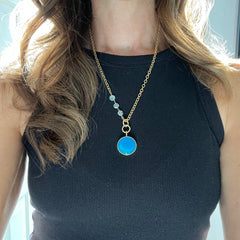 Aqua Aquamarine Necklace- One of a Kind