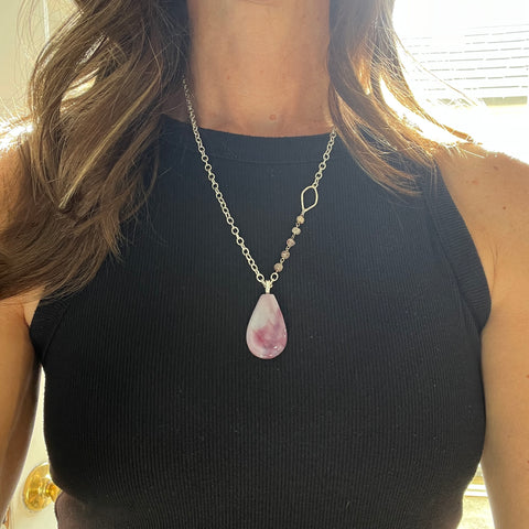 Strawberry Quartz Necklace- One of a Kind