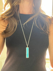 Blue Stringer Necklace- One of a Kind