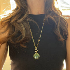 Moss & Quartz Necklace- One of a Kind