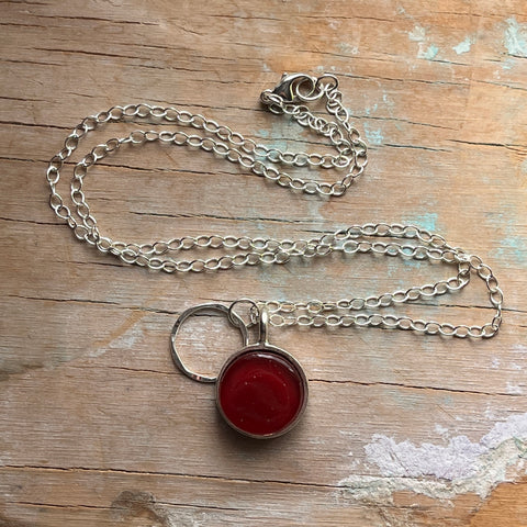 Red Charm Necklace- One of a Kind
