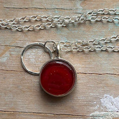 Red Charm Necklace- One of a Kind