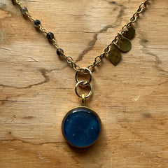 Royal Blue Quartz Necklace- One of a Kind