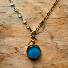 Lavender Aqua Necklace- One of a Kind