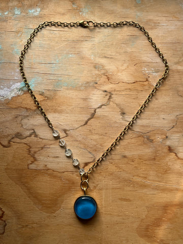 Lavender Aqua Necklace- One of a Kind
