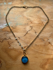 Lavender Aqua Necklace- One of a Kind