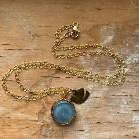 Peace Blue Necklace- One of a Kind